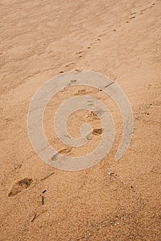 Zhuhai Zhong Ling Kok Tsui seafood lovers pier footprints on the beach sand