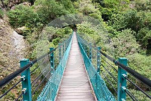 Zhuilu Suspension Bridge at Zhuilu Old Road in Taroko National Park, Xiulin, Hualien, Taiwan