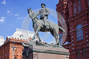 Zhukov monument in Moscow, Russia