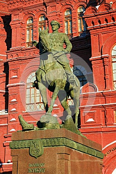 Zhukov monument in Moscow, Russia