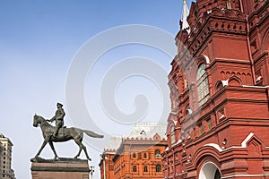 Zhukov monument on Red Square in Moscow