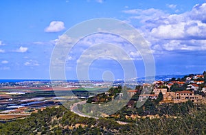 Zichron-Yaakov, Mediterranean Sea and the Coastal Plain northwest Israel