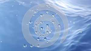 zidovudine molecular structure, 3d model molecule, azidothymidine, structural chemical formula view from a microscope