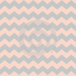 Zig zag chevron pastel pink and grey tile vector pattern