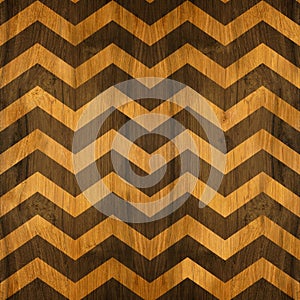 Zig zag chevron pattern - seamless background - wooden surface