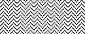 Zig zag seamless pattern. Black and white chevron ornament background. Repeating herringbone texture with diagonal lines