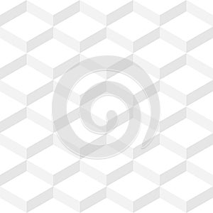 Zig zag seamless pattern. White cubes background