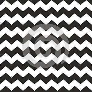 Zig zag vector chevron black and white tile pattern photo