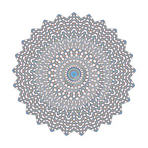 Zigzag Abstract Colors Mandala Vector Artwork Fabric Fashion Pattern Object Illustration.Geometric Digital Design