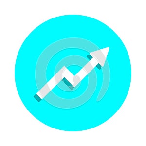 Zigzag arrow badge icon. Simple glyph, flat vector of web icons for ui and ux, website or mobile application