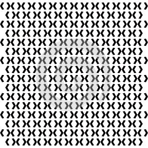 Zigzag Arrow Cross Checkered Geometric Icon Black White Fabric Texture. Vector Seamless Graphic Digital Pattern Design Wallpaper