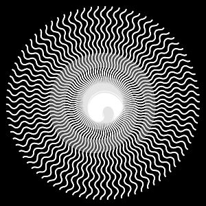 Spiral Abstract Design Pattern, Fine Zigzag photo
