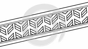 Zigzag Geometric Pattern Border: Dynamic Linear Design, vector design Generative AI