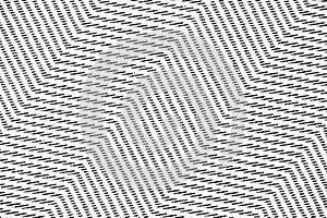 Zigzag Halftone Line Pattern Printed on White Paper