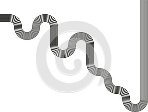 zigzag irregular rounded waves