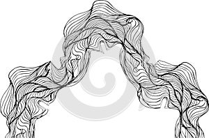 Labyrinth rounded waves zigzag form