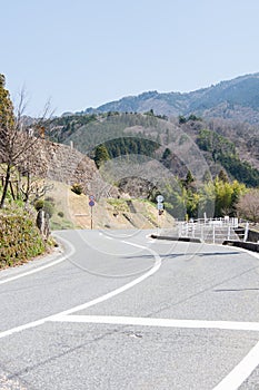 zigzag lane in Magome-Juku, Japan