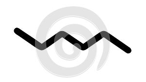 Zigzag line abstract design element icon , vector design Generative AI