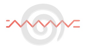Zigzag line border, dynamic abstract design element, vector design Generative AI