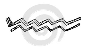 Zigzag Line Pattern Chevron Graphic Element vector design Generative AI