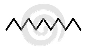Zigzag Line Pattern Icon, Abstract Geometric Shape, vector design Generative AI