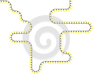 Zigzag maze rounded waves