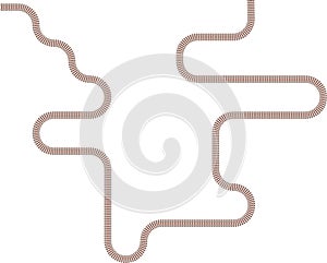 Zigzag maze rounded waves