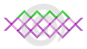Zigzag Mesh Pattern Abstract Vector Icon, vector design Generative AI
