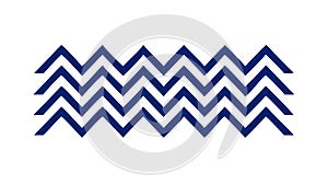 Zigzag Pattern Border, Abstract Decorative Design Element, vector design Generative AI