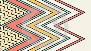 Zigzag pattern design, abstract background, and geometric textile print element vector design Generative AI