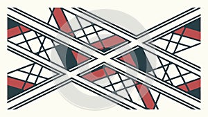 Zigzag Pattern Illustration Geometric Decorative Element Design, vector design Generative AI