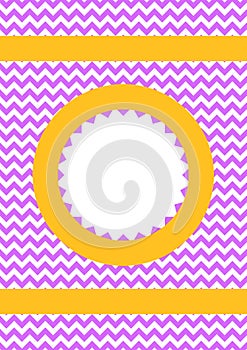 Zigzag pattern invitation card