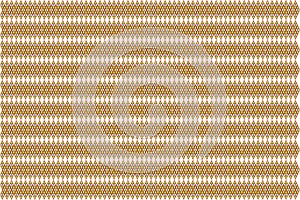 A zigzag pattern made up of small rectangles full frame is a seamless picture for background, golden cloth striped background