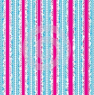 Zigzag Stitching Grunge Plaid Retro Stripe Fabric Seamless Border Tribal Background Texture.Digital Pattern Design Wallpaper