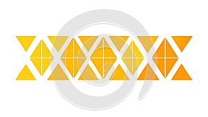 Zigzag Triangle Border Geometric Pattern Vibrant, vector design Generative AI