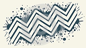 Zigzag wave pattern, abstract ocean and water design vector design Generative AI