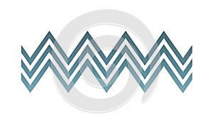 Zigzag Wave Pattern: Dynamic Abstract Linear Design, vector design Generative AI