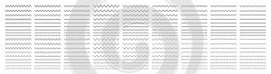 Zigzag wave. Wavy line. Undulate zigzag. Curve and squiggle line. Wiggly pattern for divider, sine and border. Serrated pattern photo