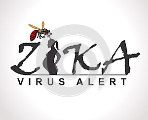 Zika virus alert graphic, Ideal for informational and institutional sanitation and related care