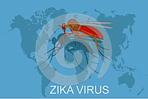 Zika virus concept, vector illustration