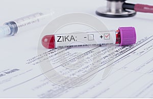 Zika Virus Lab Test form