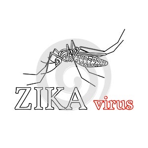 Zika virus symbol. Isolated vector illustration.