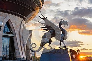 Zilant is a legendary creature, something between a dragon and a wyvern. Since 1730, it has been the official symbol of Kazan.