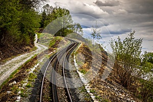 Zillertal tourist train line of Austria