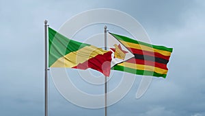 Zimbabwe and Congo-Brazzaville flag