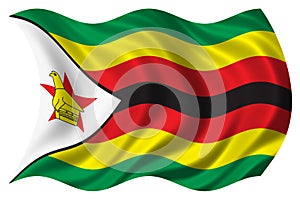 Zimbabwe flag isolated