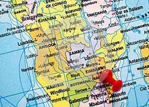 Zimbabwe Location on World Map