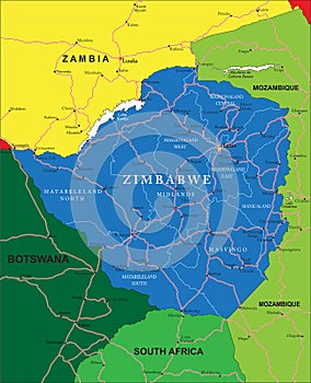 Zimbabwe map