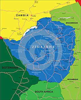 Zimbabwe map photo