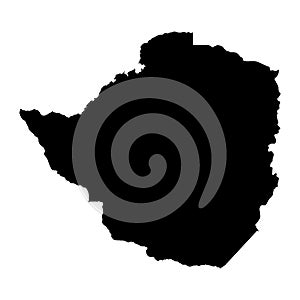 Zimbabwe Map Silhouette